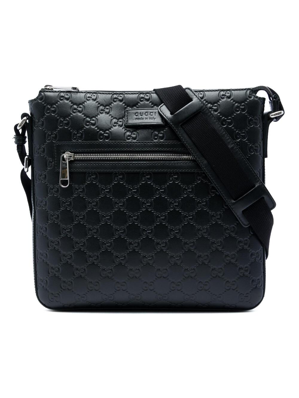 Signature Zip Messenger Bag Guccissima #376500G10B